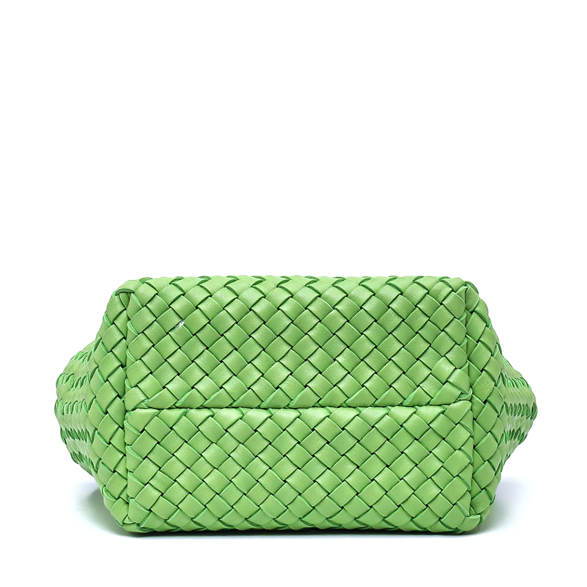 Bottega Veneta - Green Intrecciato Nappa Woven Leather Cabat Mini Tote Bag